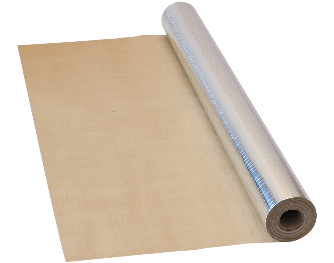 Пароізоляційна тепловідбивна плівка MASTERPLAST ALUKRAFT на основі крафт паперу 100 г/м2 (60м2)